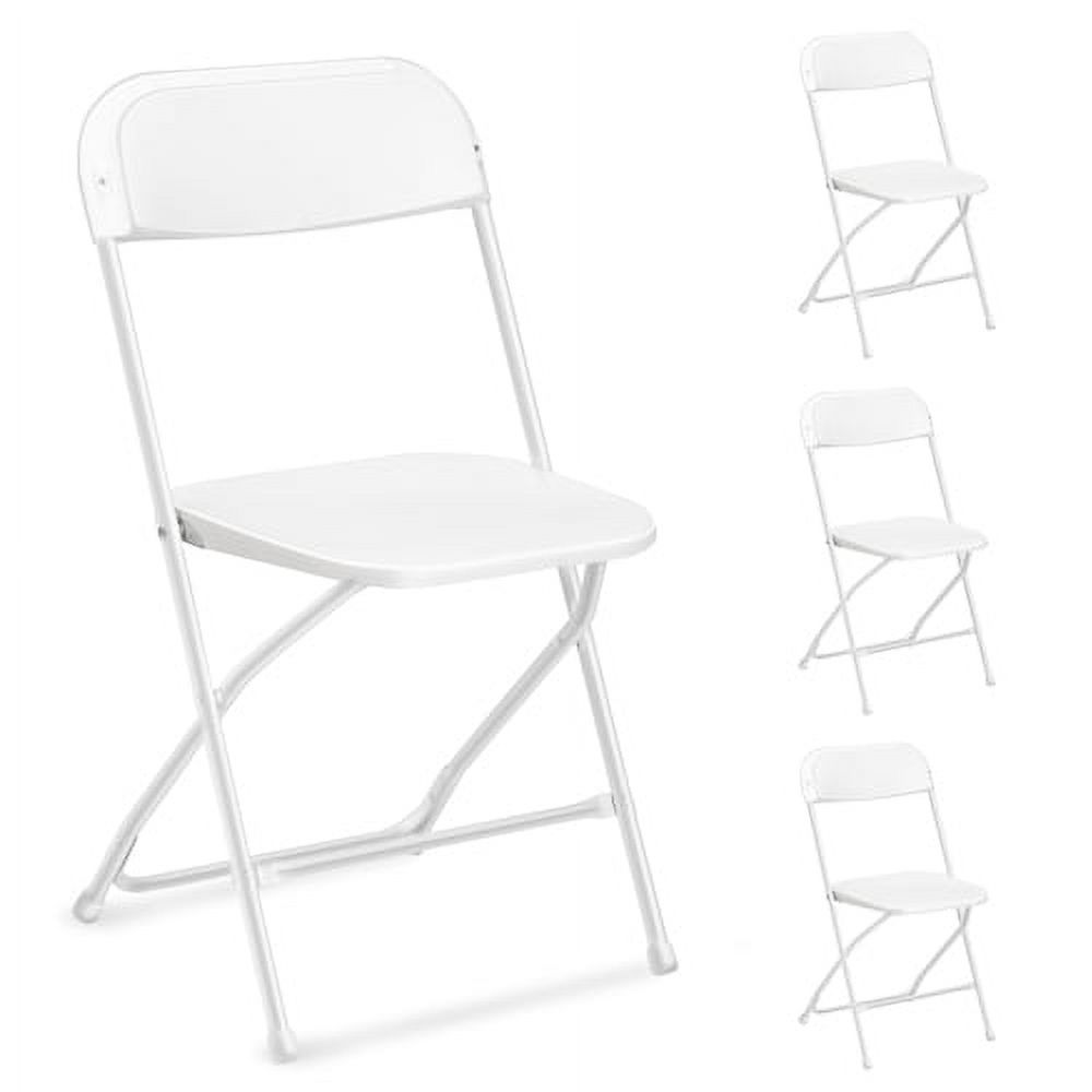 Folding Chair, White Plastic